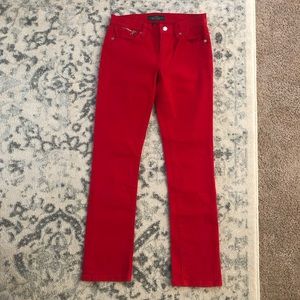 Red colored jeans Lauren Jeans Co. Ralph Lauren